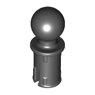 Lego Technic Pin with Friction Ridges Lengthwise and Towball / Black