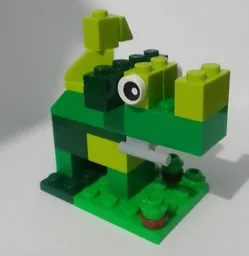 Green Elephant with a Bird