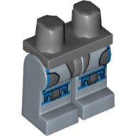 Lego Hips and Sand Blue Legs with Pre Vizsla Armor Print / Dark Bluish Gray
