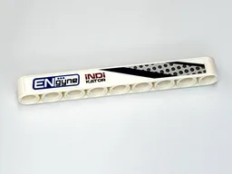 Technic, Liftarm Thick 1 x 9 with Dark Blue and Dark Red 'ENgyne', 'iNDiKATOR' and Silver Vent Pattern Model Right Side (Sticker) - Set 42109
