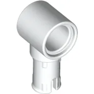Technic Pin Connector Hub with 1 Pin with Friction Ridges Lengthwise / White