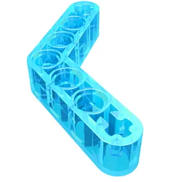 Technic Beam 1 x 7 Bent (4 - 4) Thick / Trans-Light Blue