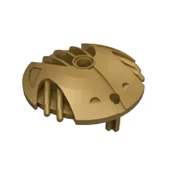 Large Figure Shield 5 x 5 with 7 Fins / Pearl Gold