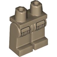 Lego Hips and Dark Tan Legs with Cargo Pockets Front Print / Dark Tan