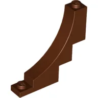 Brick Curved 1 x 5 x 4 Inverted / Reddish Brown