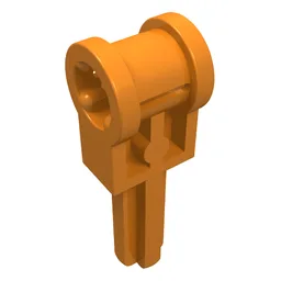 Technic Axle 1.5 with Perpendicular Axle Connector (Technic Pole Reverser Handle) / Orange