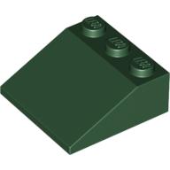 Lego Brick Sloped 33° 3 x 3 / Dark Green