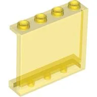 Panel 1 x 4 x 3 [Side Supports / Hollow Studs] / Trans-Yellow
