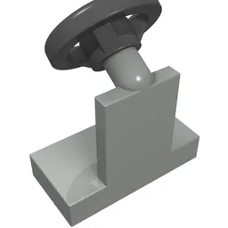 Steering Stand 1 x 2 with Black Steering Wheel / Light Gray