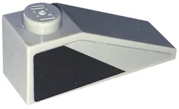 Slope 33 3 x 1 with Black Trapezoid Pattern Model Left Side (Sticker) - Set 76917