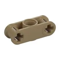 Technic Axle and Pin Connector Perpendicular 3L with Centre Pin Hole / Dark Tan