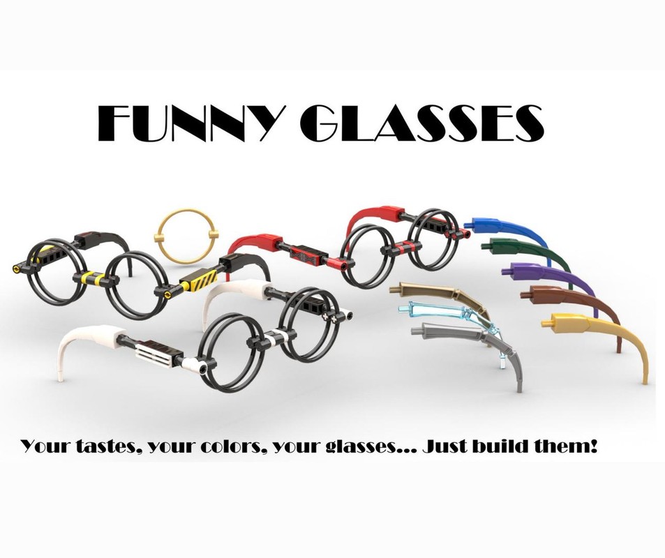 Lego Eyeglass frames with adaptable corrective lenses