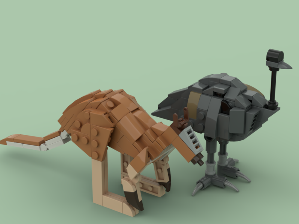 Lego Australian Animal - Kangaroo & Emu
