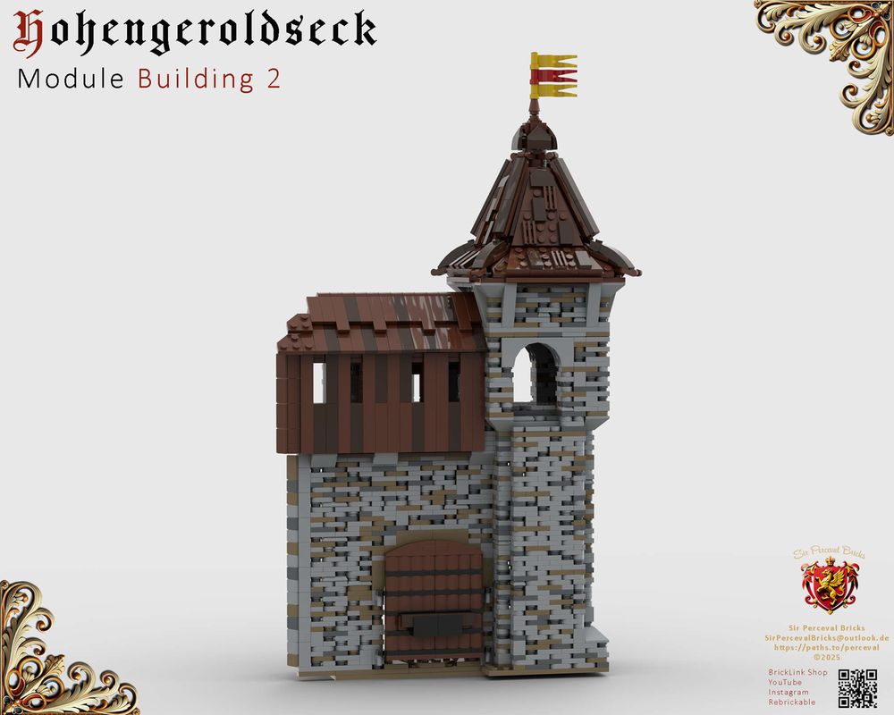 Lego Building 02 Castle Hohengeroldseck - Path between the gates (Castle Part 1)