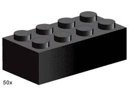 2 x 4 Black Bricks