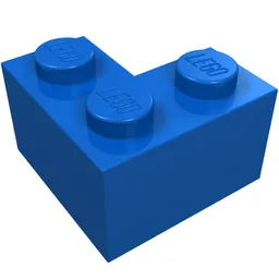Brick 2 x 2 Corner / Blue