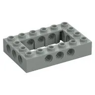 Technic Brick 4 x 6 with 2 x 4 Opening / Light Gray