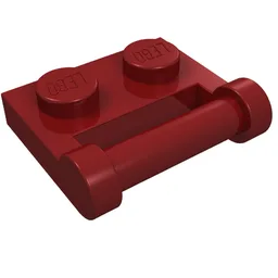 Plate Special 1 x 2 [Side Handle Closed Ends] / Dark Red
