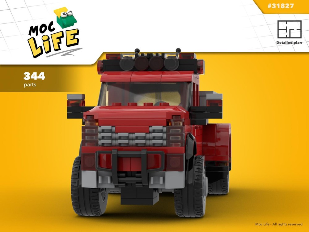 Lego GMC Sierra 3500 quad cab dually first responder