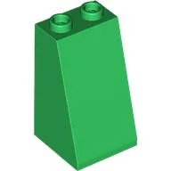 Brick Sloped 75° 2 x 2 x 3 [Hollow Studs] / Green