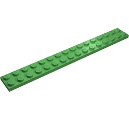 Plate 2 x 16 / Bright Green