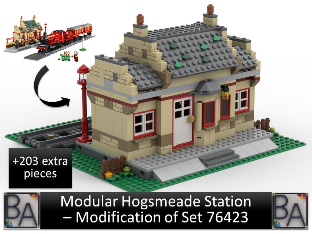 Lego Modular Hogsmeade Station - Modification of set 76423