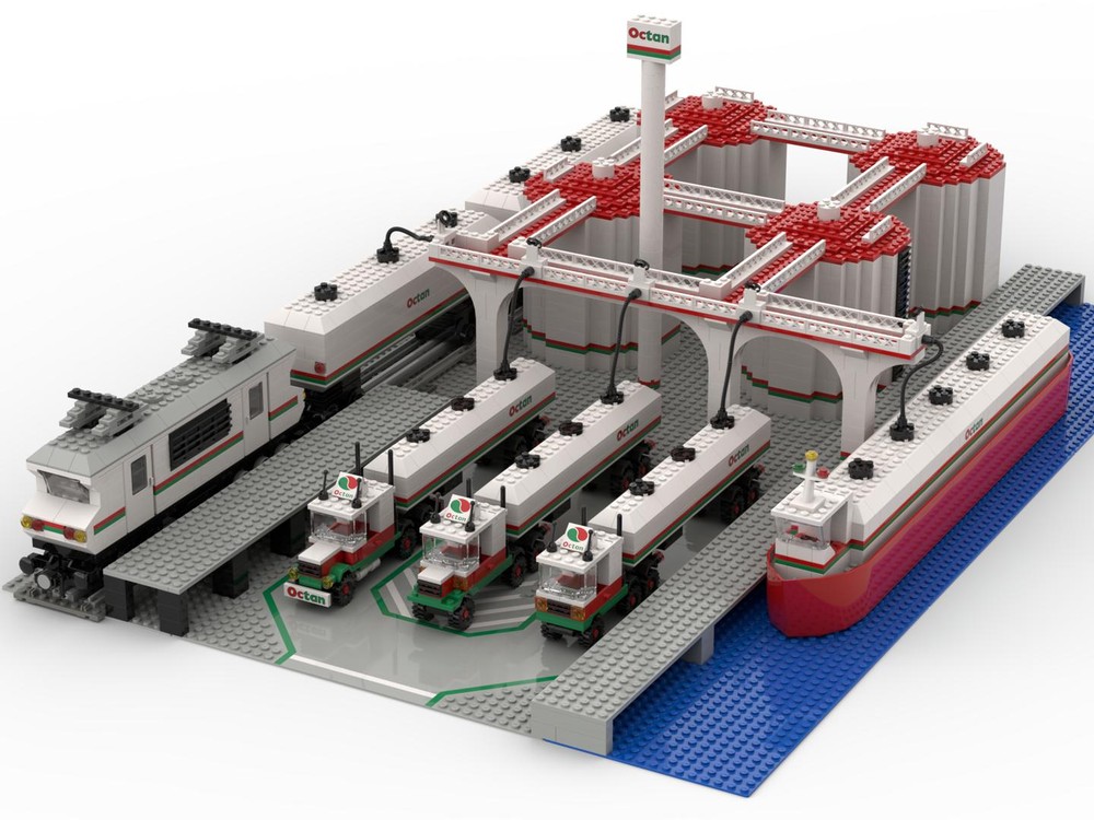 Lego Octan Oil Terminal (Classic Town and 12V Train)