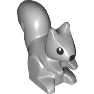 Animal, Squirrel, Standing, Black Eyes and Nose Print / Light Bluish Gray