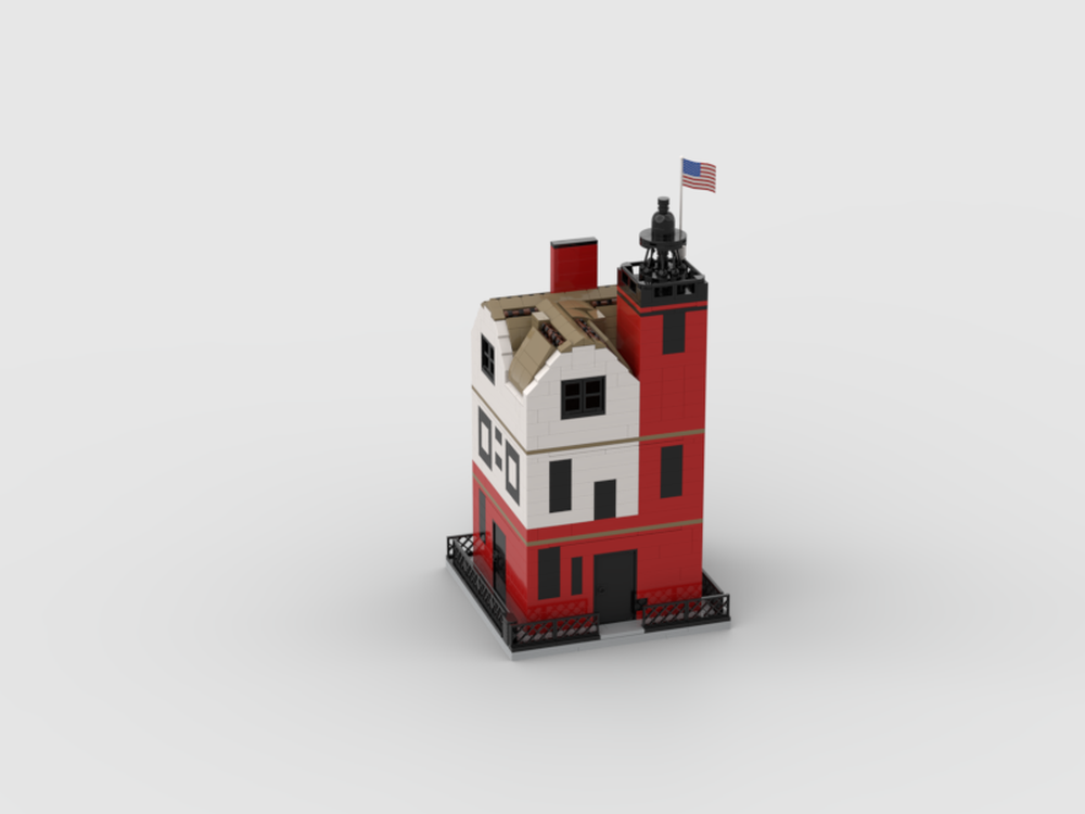 Lego Round Island Lighthouse (Somewhere in Time) MOC