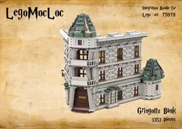 Gringotts Bank & Ukranian Ironbelly Dragon - Diagon Alley