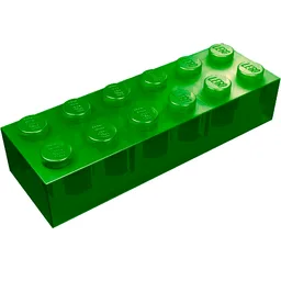 Brick 2 x 6 / Trans-Green