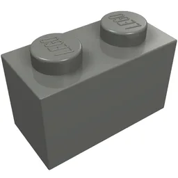Brick 1 x 2 / Dark Bluish Gray