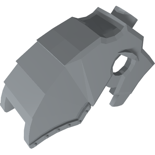 Lego Animal / Creature Accessory, Horse Battle Helmet Top Stud for Horn [Unicorn] / Pearl Light Gray