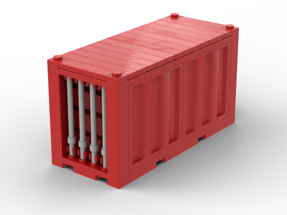 Lego Generic Train Container Red