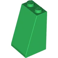 Brick Sloped 75° 2 x 2 x 3 [Solid Studs] / Green