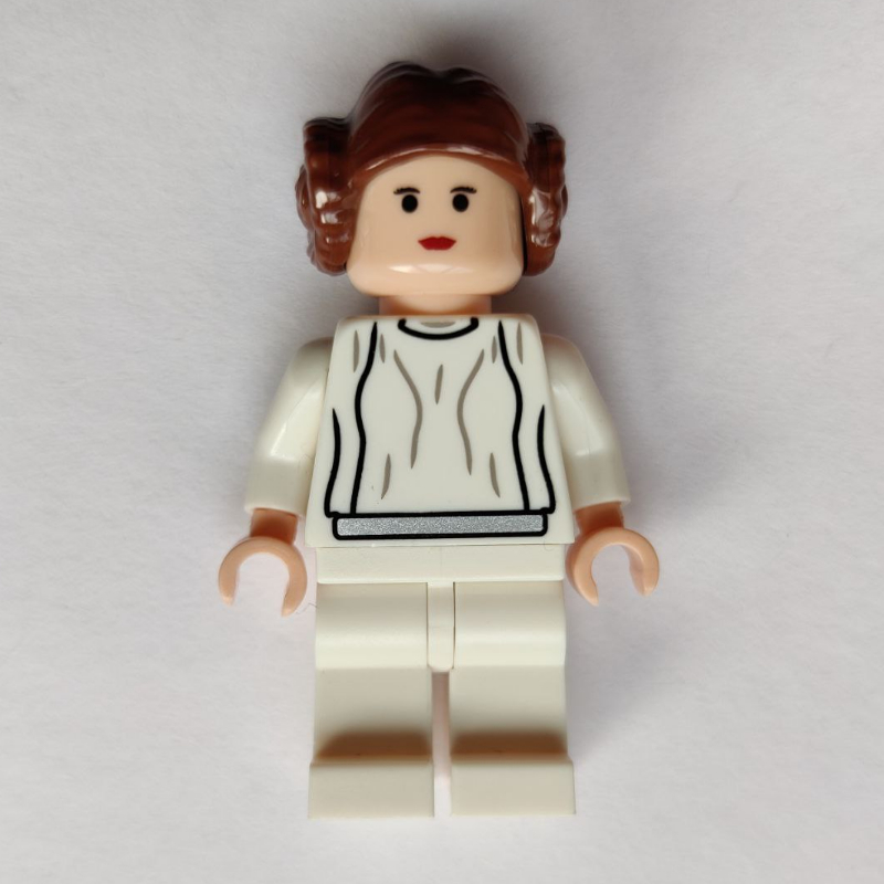 Lego Princess Leia, White Robe, Reddish Brown Hair