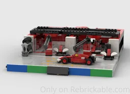 F1 pit stop garage