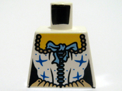 Lego Torso Pirate Female Corset and Medium Blue Ribbon Pattern