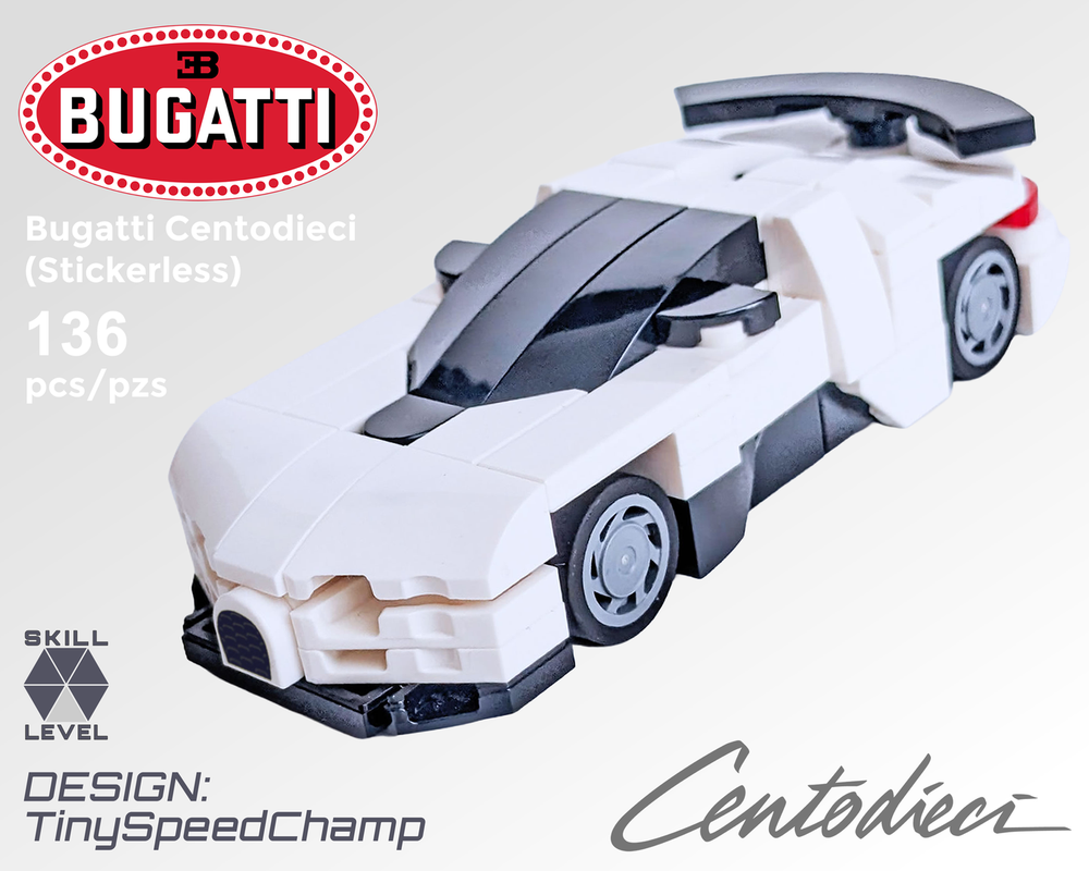 Lego Tiny Bugatti Centodieci (5-stud Stickerless)