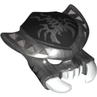 Mask Scorpion with White Fangs and Pincers, Silver Spikes and Scorpion Emblem Print / Pearl Titanium