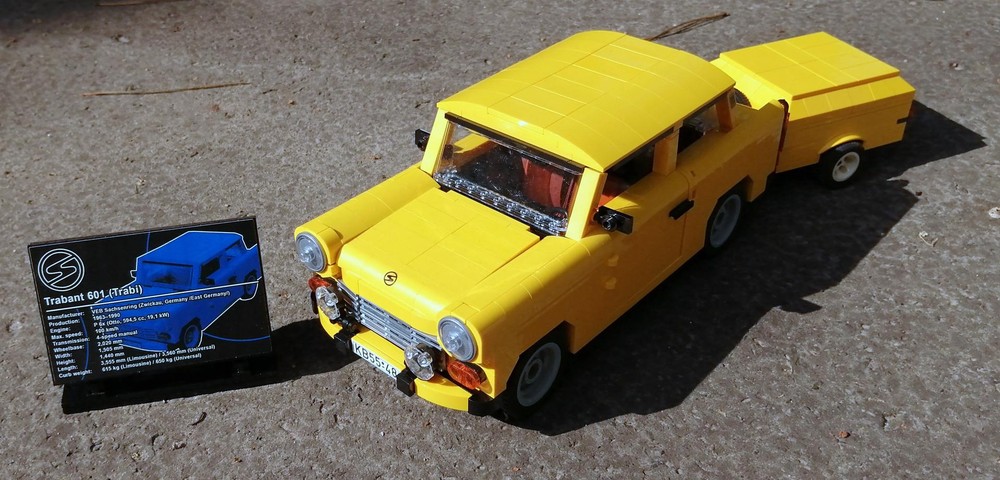 Lego Trabant with trailer