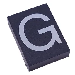 Modulex Tile 3 x 4 with White 'G' Print, without Internal Supports / Modulex Tile Blue