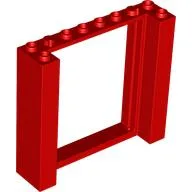 Door Frame Double 2 x 8 x 6 / Red