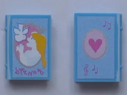 Minifigure, Utensil Book 2 x 3 with Princess with Dove, Heart Pattern (Stickers) - Set 5834