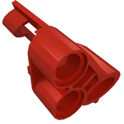 Technic Panel Fairing # 6 Small Short, Large Hole, Side B / Red