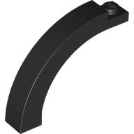 Lego Brick Arch 1 x 5 x 3 1/3 Curved Top / Black