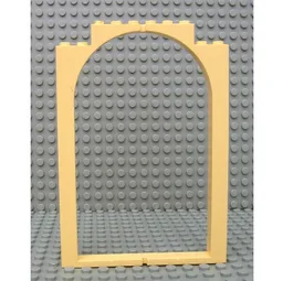 Belville, Door Frame Arched Swivel 1 x 10 x 12 / Light Yellow