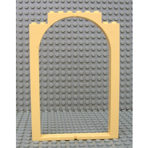 Lego Belville, Door Frame Arched Swivel 1 x 10 x 12 / Light Yellow