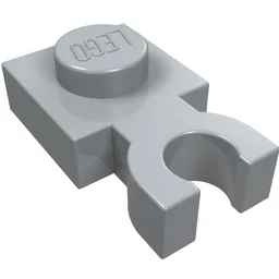 Plate Special 1 x 1 with Clip Vertical [Thick U Clip] / Light Bluish Gray