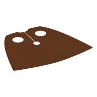 Neckwear Cape, Standard, Very Short [Traditional Starched Fabric] / Reddish Brown